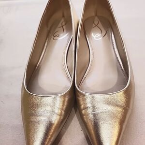 Sam Edelman Wanda Gold Leather Size 7 1/2 or 7.5